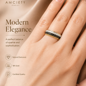 Boucheron Inspired Ring 0.5 Total Diamonds in 18k Tri-color Gold